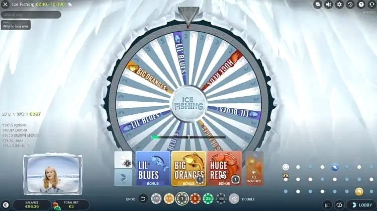 La interfaz en pantalla pequeña: botones, rueda y apuestas